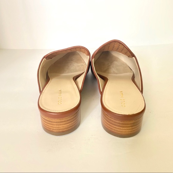 Cole Haan Marlee Cherry Mahogany Weave Mules - Picture 4 of 12